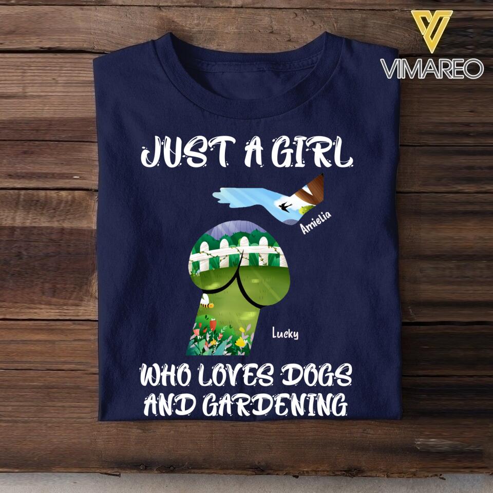 Personalized Just A Girl Tshirt Printed NQC0906