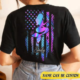 Personalized Mermaid US Flag Tshirt Printed NQDT0906