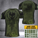 DH Personalized Danish Veterans/Soldier Tshirt 3D Printed DT0906