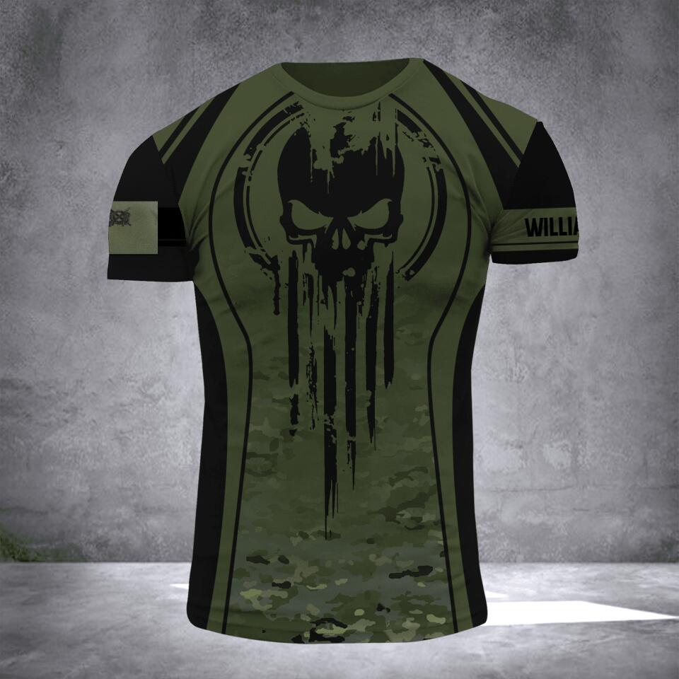 DH Personalized Spanish Veterans/Soldier Tshirt 3D Printed DT0906