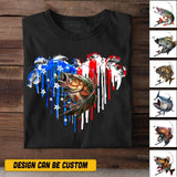 Personalized Fish Heart Custome Tshirt Printed NQHQ1006