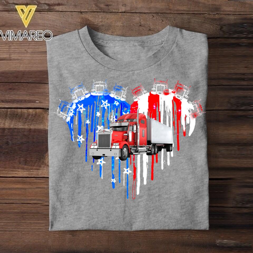 Personalized Truck Heart Custome Tshirt Printed NQHQ1006