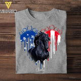 DH Personalized Friesian Horse Tshirt Printed DT1006