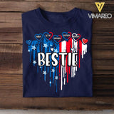 Personalized Bestie Flag Heart Independence Day
Tshirt Printed 22JUL-HQ10