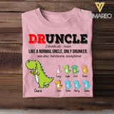 Personalized Druncle Like A Normal Uncle Only Drunker  Kid Tshirt Printed QTDT1306