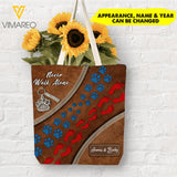 PERSONALIZED NEVER WALK ALONE CUTSOME NAME TOTE BAG NQHC1006