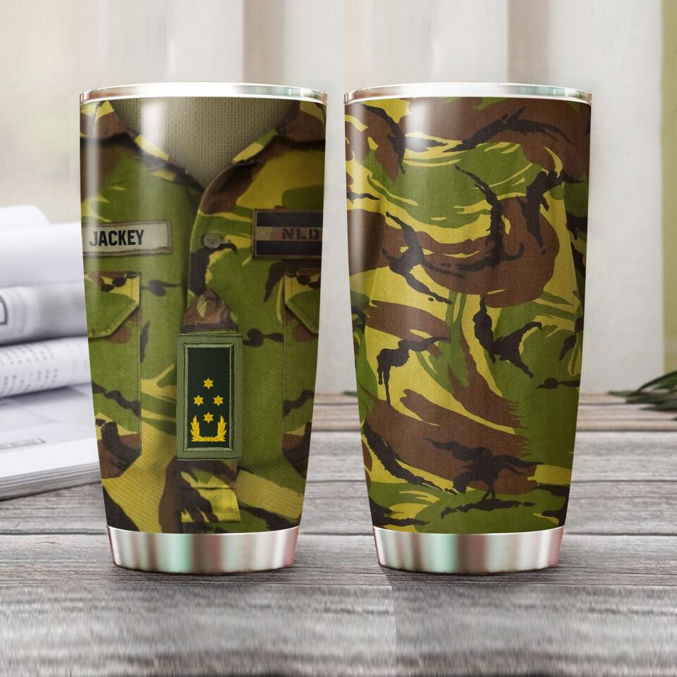 Personalized Netherland Soldier Tumbler Printed 22JUL-HQ13