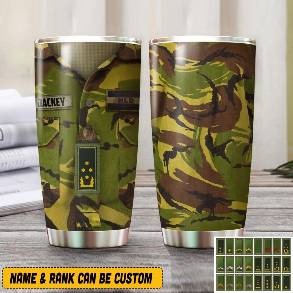 Personalized Netherland Soldier Tumbler Printed 22JUL-HQ13