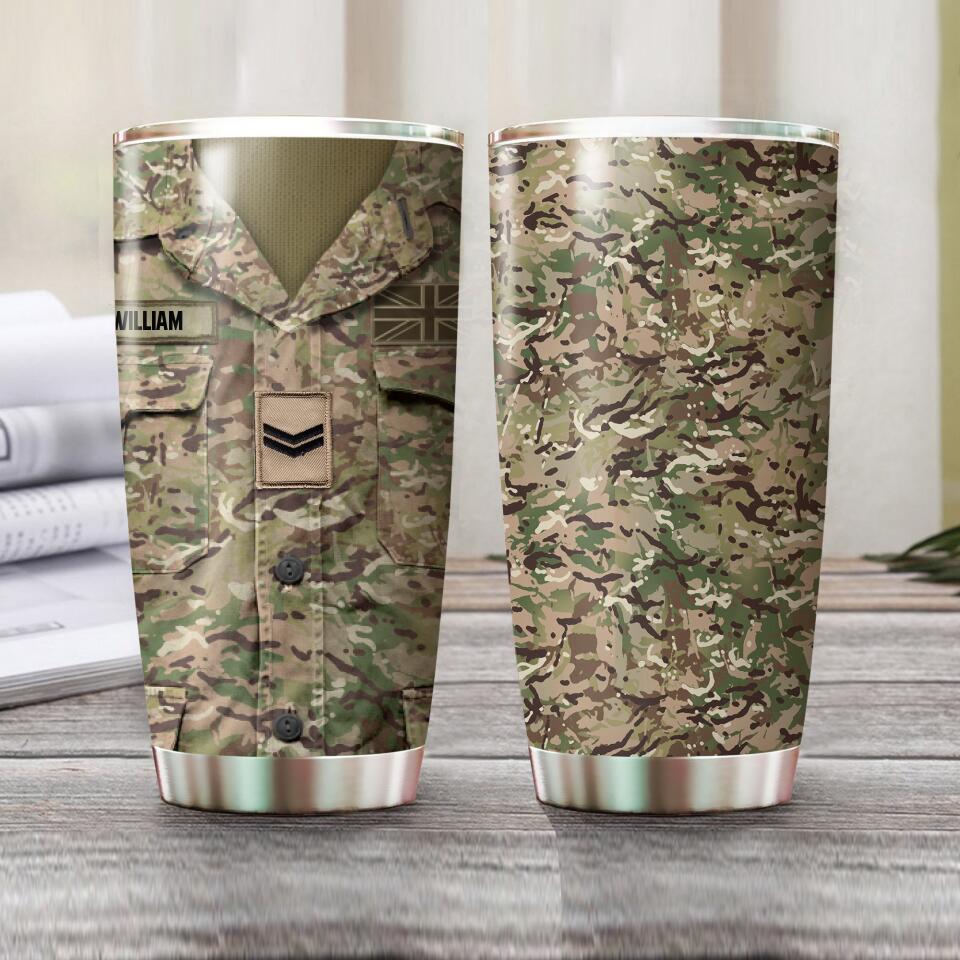 Personalized British Soldier Tumbler Printed 22JUL-HQ13