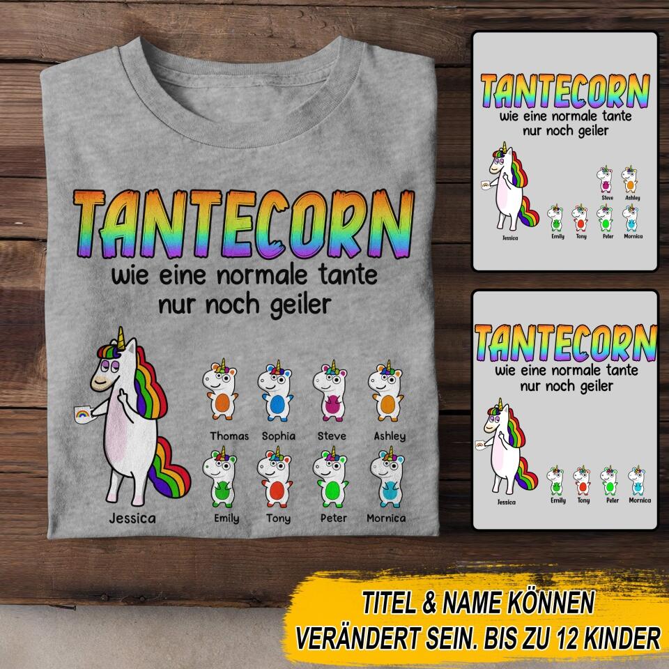 Personalized Tantecorn And Kid Tshirt Printed 22JUL-DT13