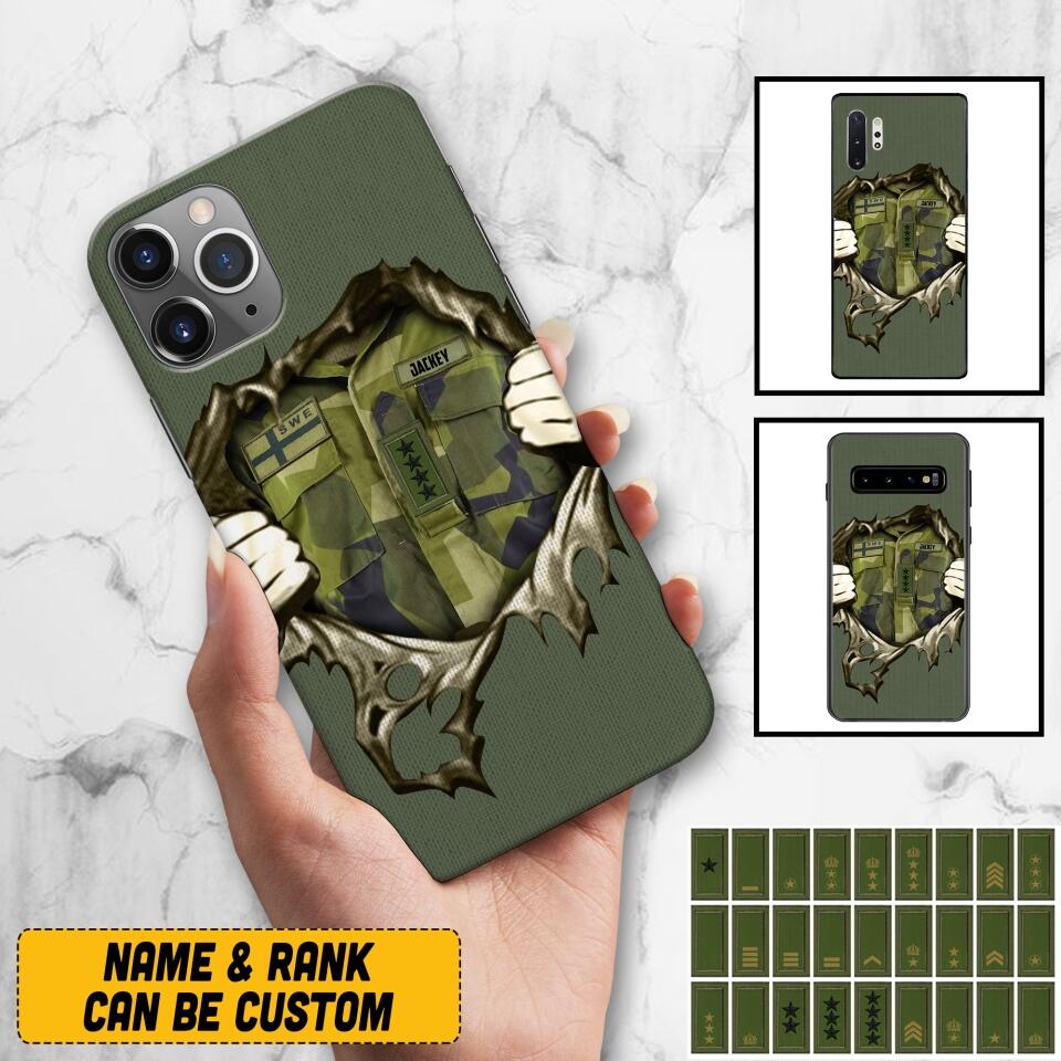 Personalized Sweden Army Phone Case Printed 22JUL-HQ14