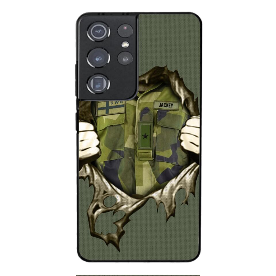 Personalized Sweden Army Phone Case Printed 22JUL-HQ14