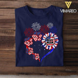 Personalized Dog Mom Sunflower Us Flag Tshirt Printed NQDT1406