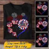 Personalized Dog Mom Sunflower Us Flag Tshirt Printed NQDT1406