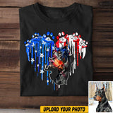 Personalized Doberman Us Flag Tshirt Printed QTVQ1406