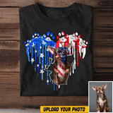 Personalized Chihuahua Us Flag Tshirt Printed QTVQ1406