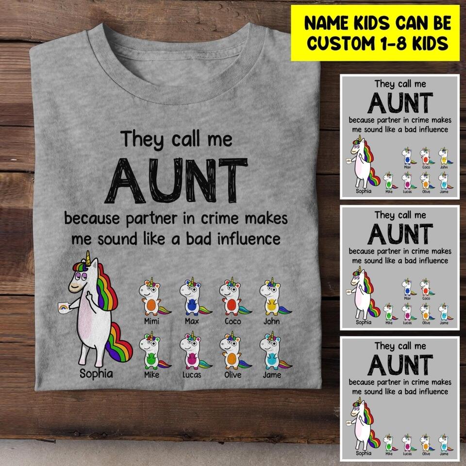 Personalized Aunt And Kid Tshirt Printed 22JUL-HY13