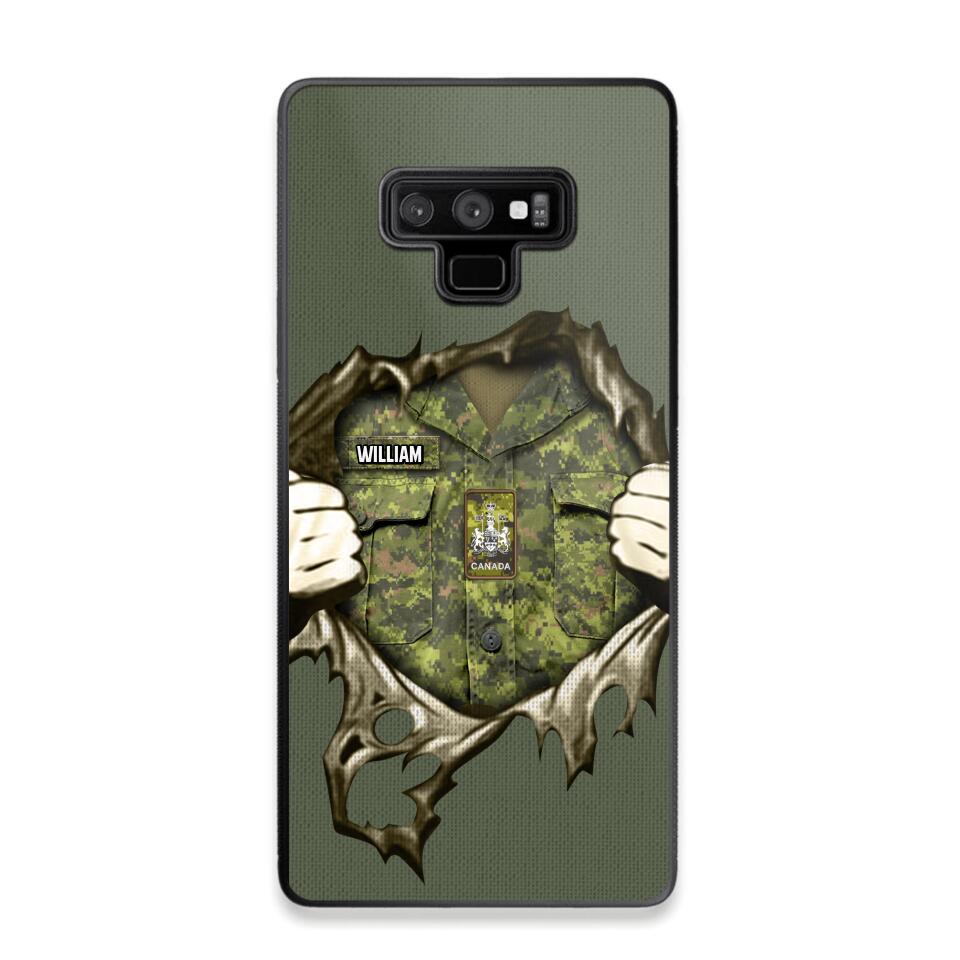 Personalized Canadian Veterans/Soldier Phone Case Printed 22JUL-HQ14