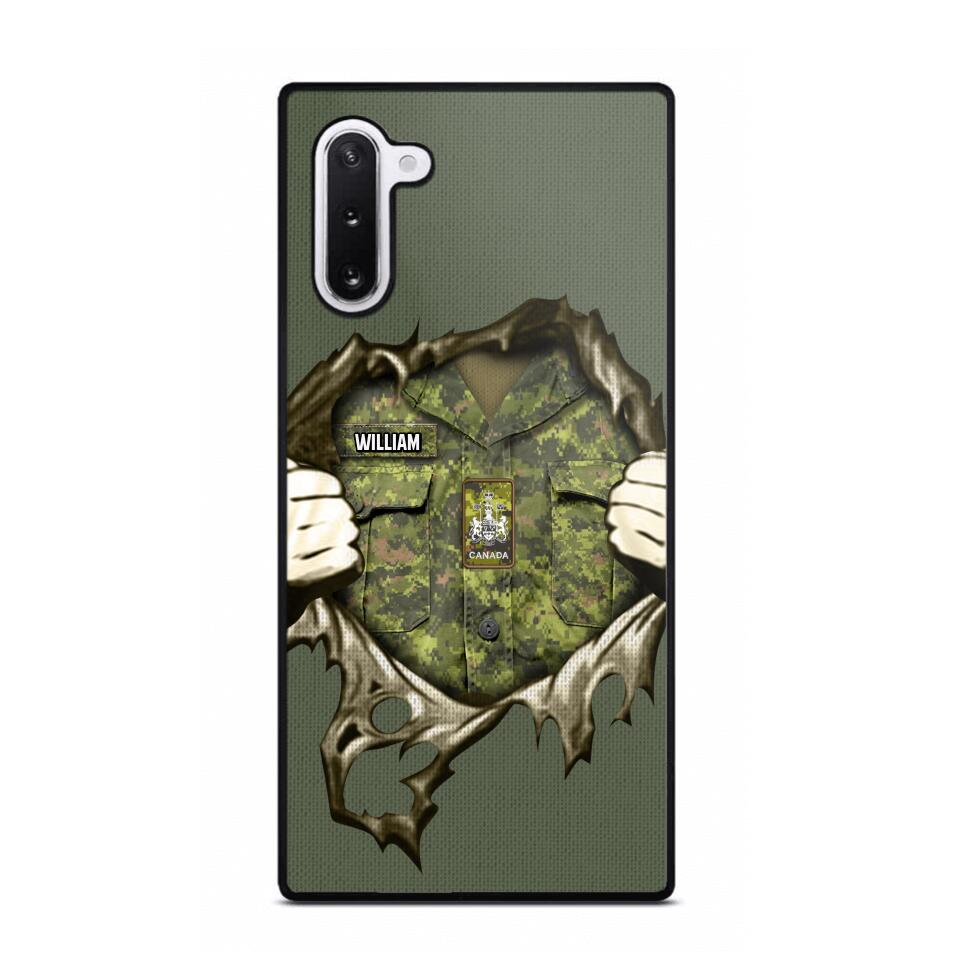 Personalized Canadian Veterans/Soldier Phone Case Printed 22JUL-HQ14