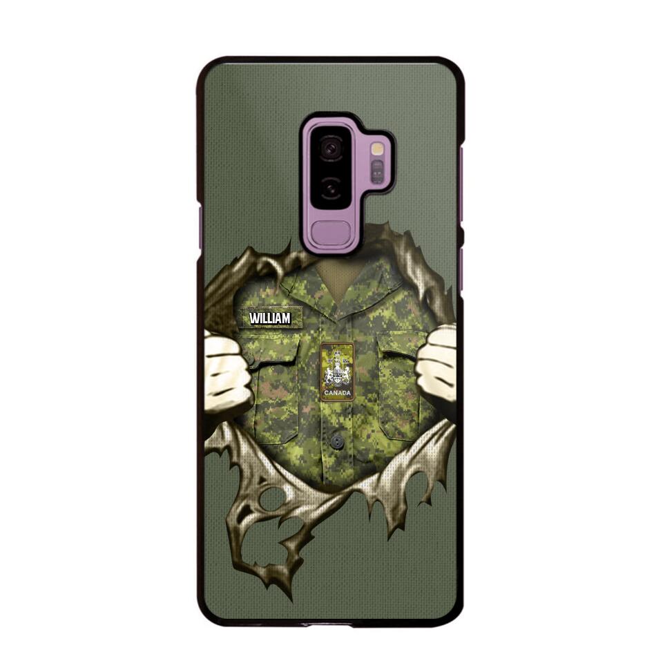 Personalized Canadian Veterans/Soldier Phone Case Printed 22JUL-HQ14