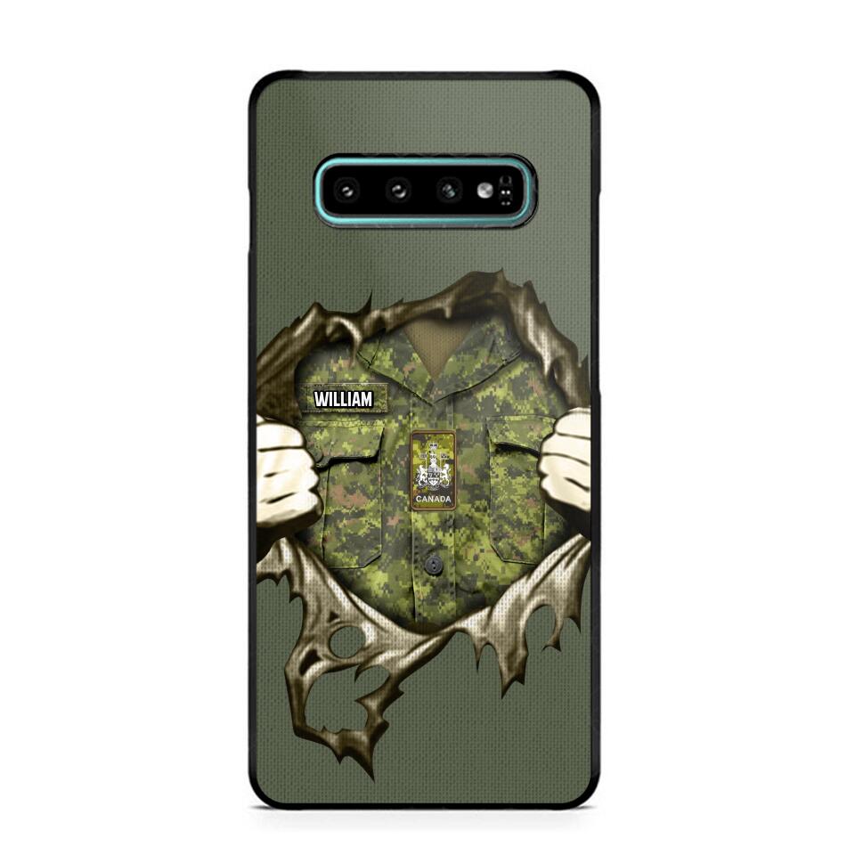 Personalized Canadian Veterans/Soldier Phone Case Printed 22JUL-HQ14