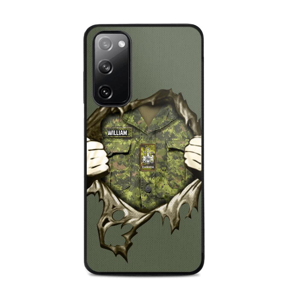 Personalized Canadian Veterans/Soldier Phone Case Printed 22JUL-HQ14
