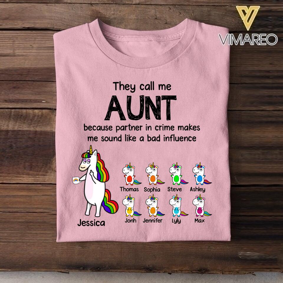 Personalized Aunt And Kid Tshirt Printed 22JUL-HY13