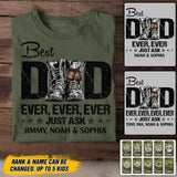 Personalized Best Canadian Dad Ever Just Ask Kids Name Veterans/Soldier Tshit Printed QTDT1506