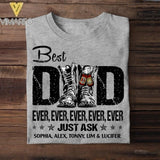 Personalized Best Canadian Dad Ever Just Ask Kids Name Veterans/Soldier Tshit Printed QTDT1506