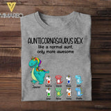 Personalized AuntiUnicornasaurus Rex Like A Normal Aunt Tshirt Printed 22JUL-DT15