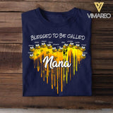 Personalized Blessed To Be Called Grandma Bee Kid Name Tshirt Printed QTDT1606