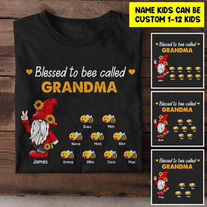 Personalized Blessed To Be Called Grandma Bee Tshirt Printed QTHY1606