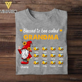 Personalized Blessed To Be Called Grandma Bee Tshirt Printed QTHY1606