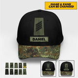 Personalized Germany Soldiers Rank & Name Cap Printed