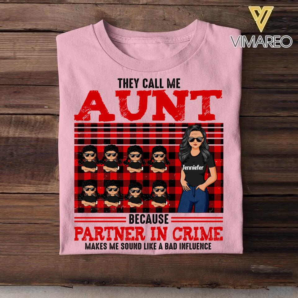 Personalized They Call Me Aunt Custome With Kid Tshirt Printed NQĐT1606