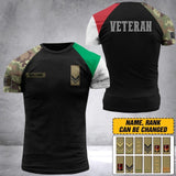Personalized Italian Veteran/ Solider Tshirt 3D Printed QTDT1706
