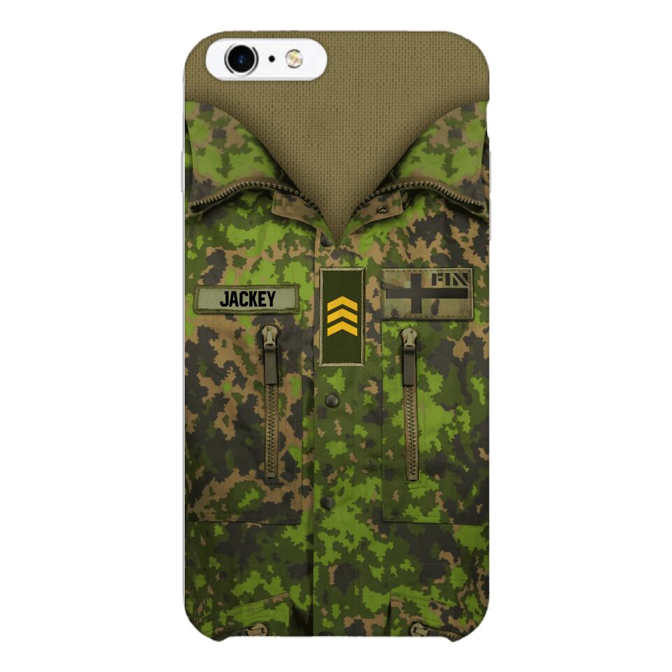 Personalized Finnish Army Camo Phone Case Printed 22MAR-HQ30