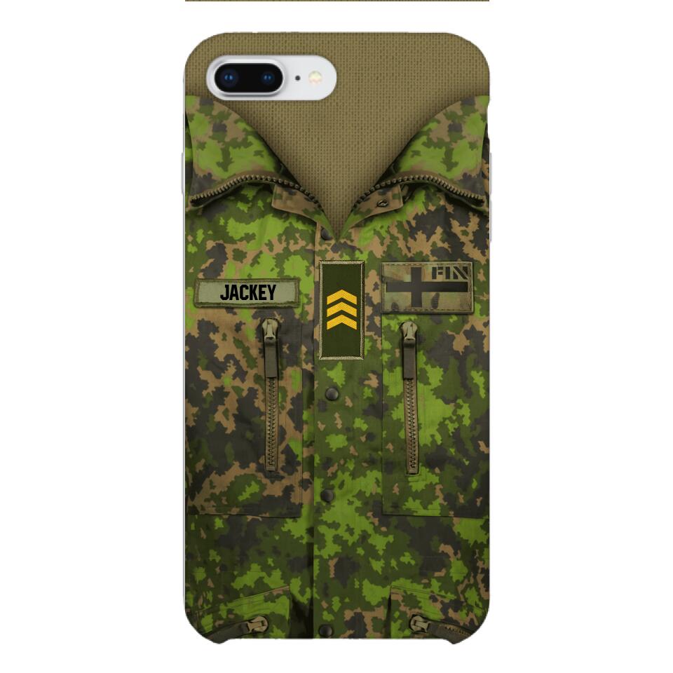 Personalized Finnish Army Camo Phone Case Printed 22MAR-HQ30