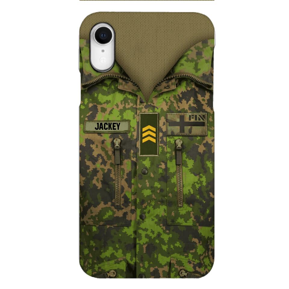 Personalized Finnish Army Camo Phone Case Printed 22MAR-HQ30