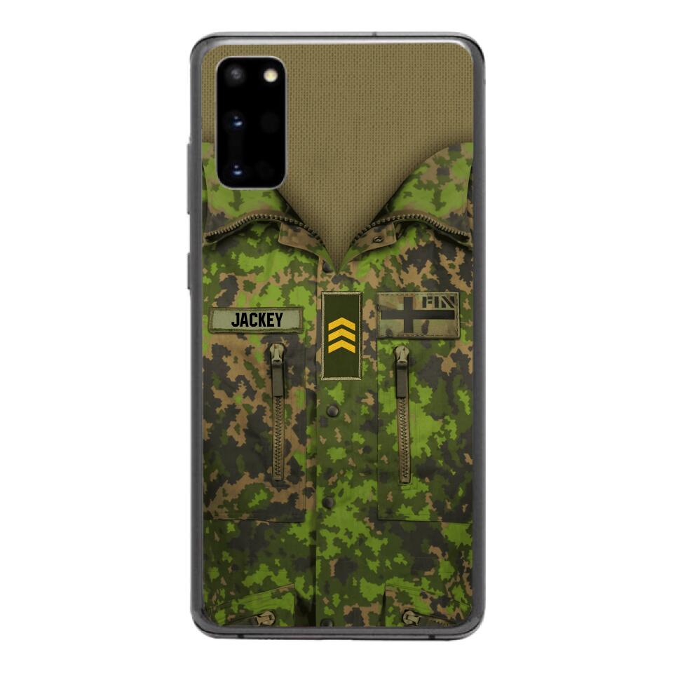 Personalized Finnish Army Camo Phone Case Printed 22MAR-HQ30
