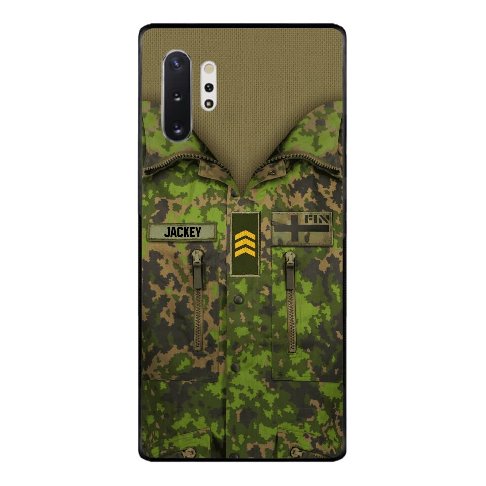 Personalized Finnish Army Camo Phone Case Printed 22MAR-HQ30