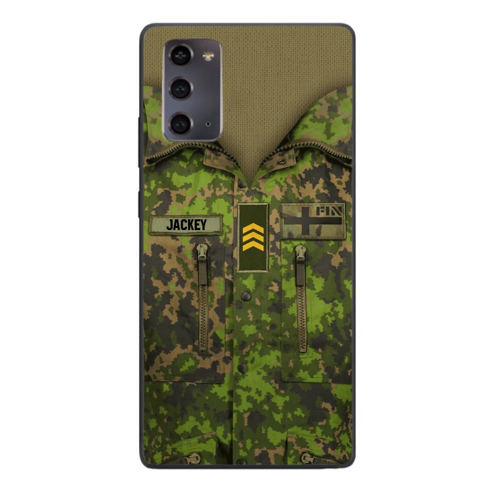 Personalized Finnish Army Camo Phone Case Printed 22MAR-HQ30