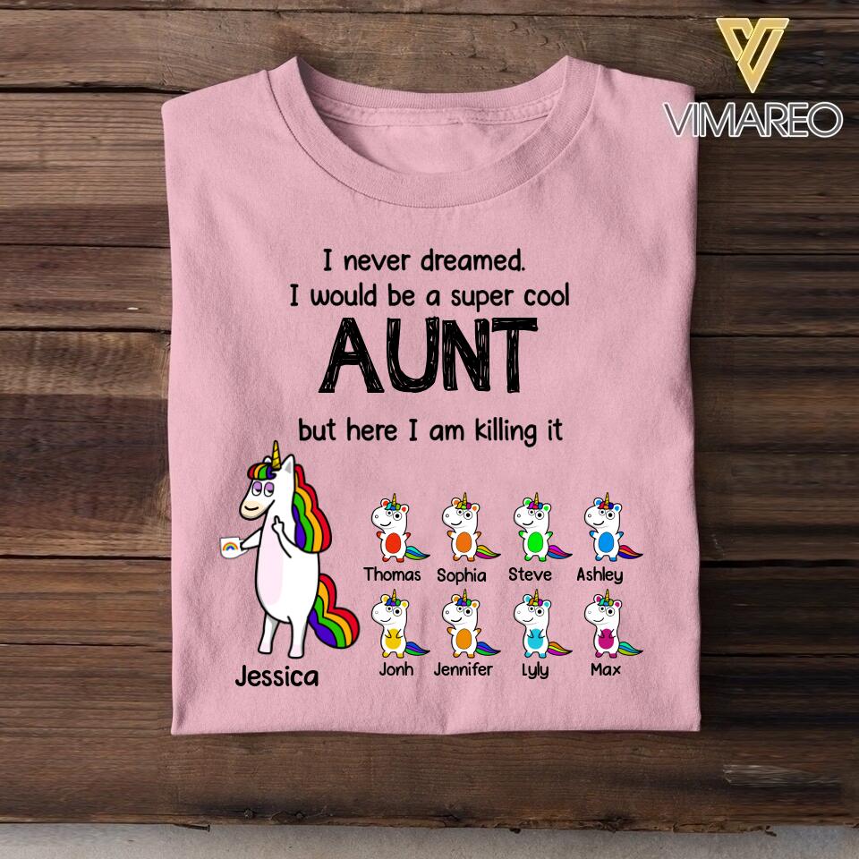 Personalized Aunt And Kid Tshirt Printed 22JUL-HY17