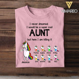 Personalized Aunt And Kid Tshirt Printed 22JUL-HY17