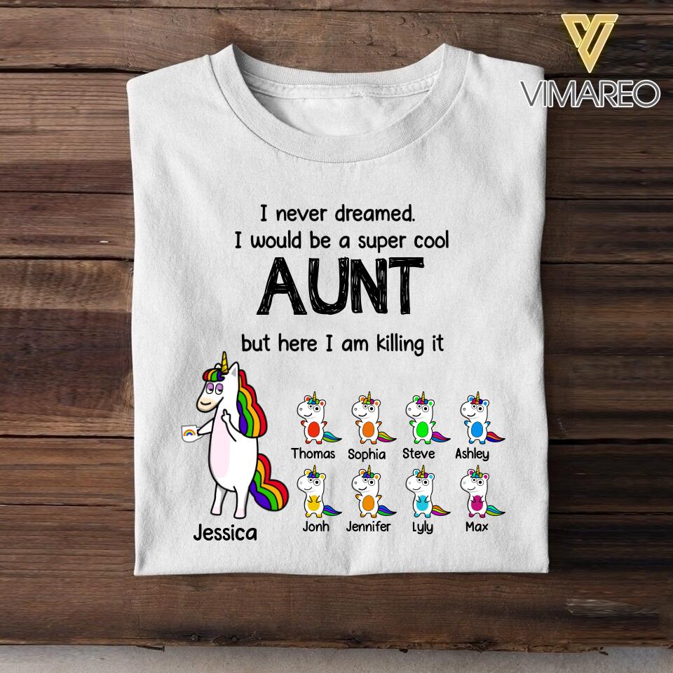 Personalized Aunt And Kid Tshirt Printed 22JUL-HY17