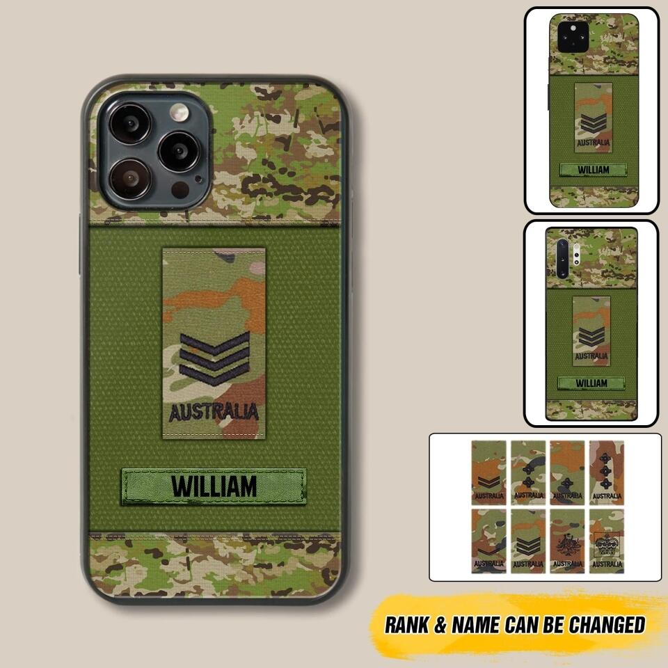 Personalized Australian Soldier Camo Phone Case Printed 22JUL-DT17