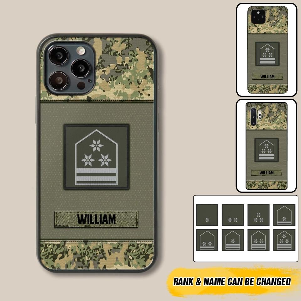 Personalized Austrian Soldier Camo Phone Case Printed 22JUL-DT17