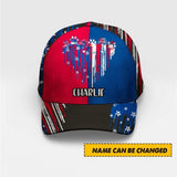Personalized Heart Dog Jeep Cap Us Flag Printed NQHC1806