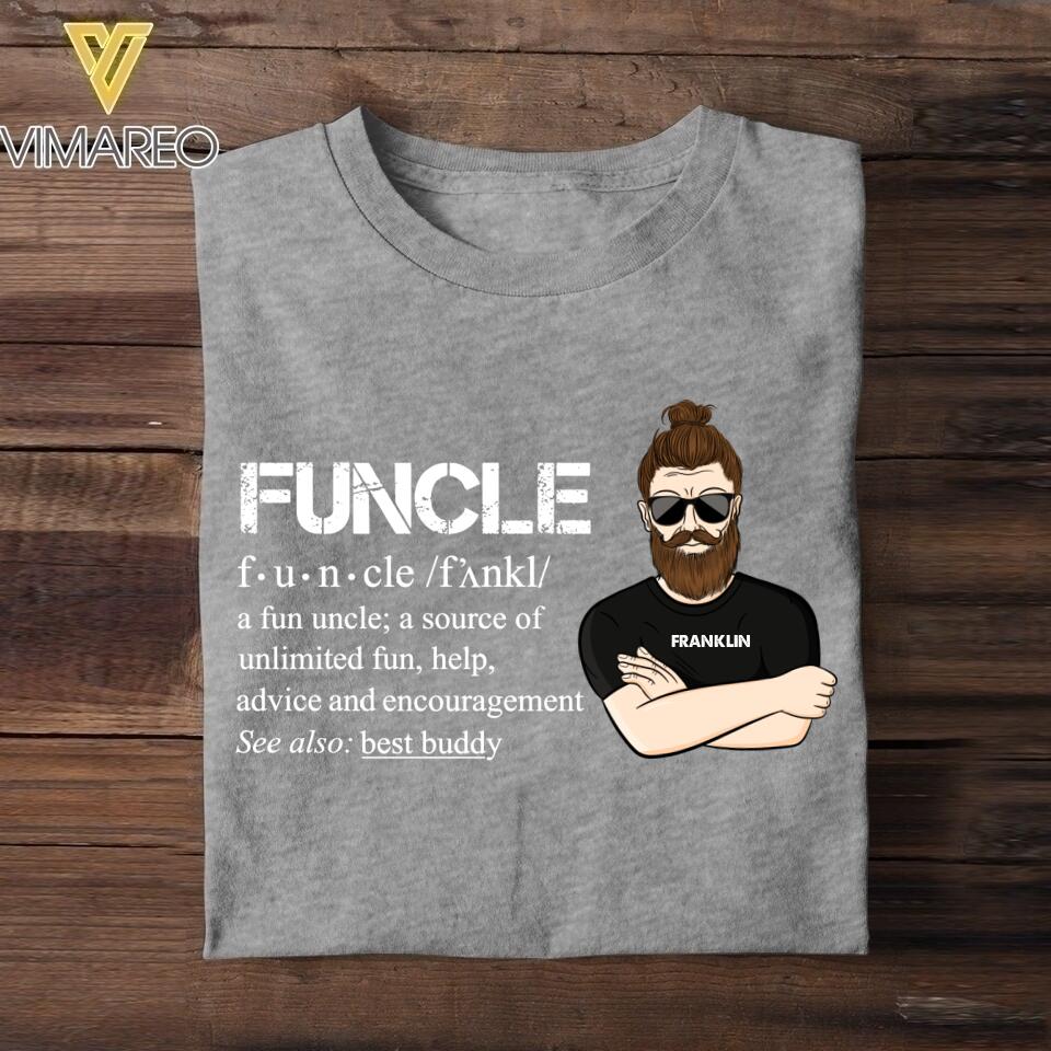 Personalized Funcle A Fun Uncle Tshirt Printed NQHC1806