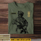 Personalized Italian Soldier/Veterans Tshirt Printed 22JUL-HQ18